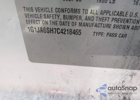 2012 Chevrolet Sonic 2Ls from USA, damaged, VIN 1G1JA6SH7C4218465